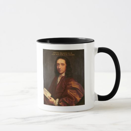 Portret van Edmond Halley, c.1687 Mok (Rechts)