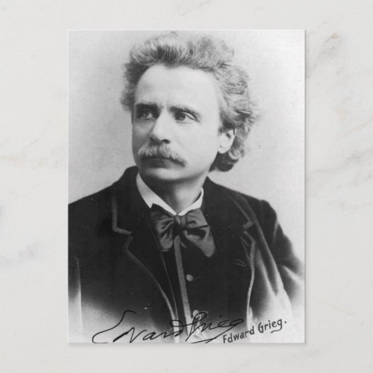 Portret van Edvard Grieg Briefkaart (Voorkant)