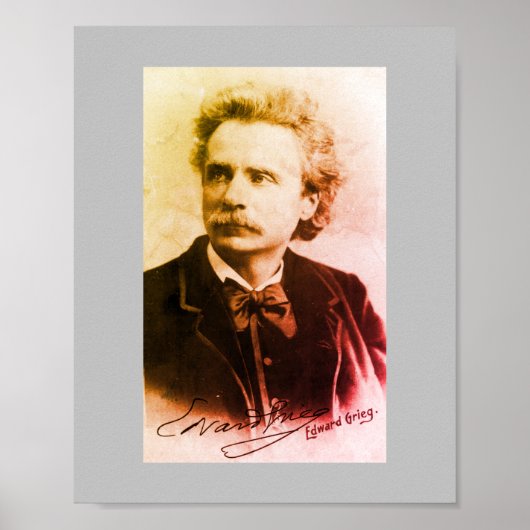 Portret van Edvard Grieg Poster (Voorkant)
