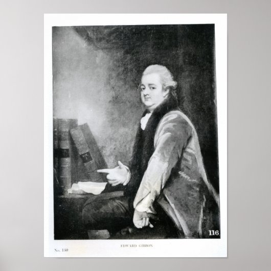 Portret van Edward Gibbon Poster (Voorkant)
