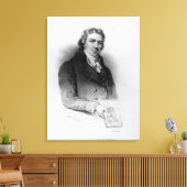 Portret van Edward Jenner Canvas Afdruk (Insitu (Woonkamer))