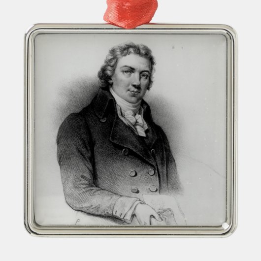Portret van Edward Jenner Metalen Ornament (Voorkant)