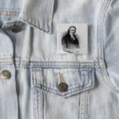 Portret van Edward Jenner Vierkante Button 5,1 Cm (In situ)