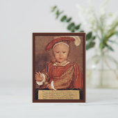 Portret van Edward Vi. Als kind Briefkaart (Staand voorkant)