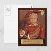 Portret van Edward Vi. Als kind Briefkaart (Voorkant / Achterkant)