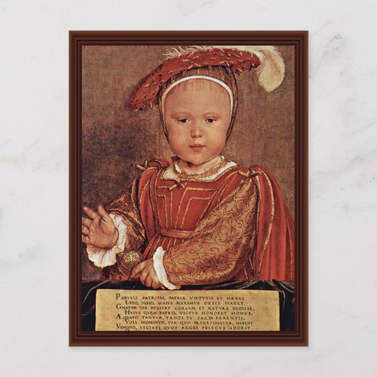 Portret van Edward Vi. Als kind Briefkaart (Voorkant)