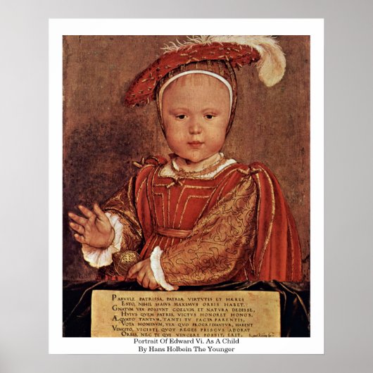 Portret van Edward Vi. Als kind Poster (Voorkant)