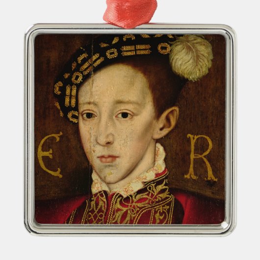 Portret van Edward VI Metalen Ornament (Voorkant)