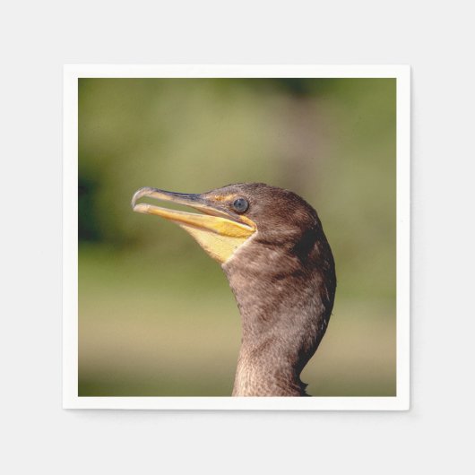 Portret van een aalscholver servetten (Voorkant)