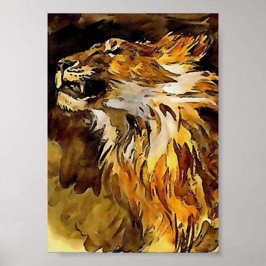 Portret van een Acrylverf van leder Poster (Voorkant)