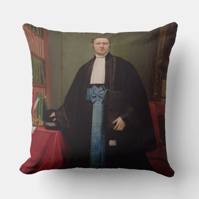 Portret van een advocaat in zijn bibliotheek, 1852 kussen (Voorkant)