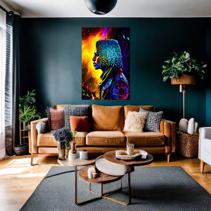Portret van een Afrikaanse man   AI Art Poster