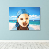 Portret van een Afrikaanse vrouw Canvas Afdruk (Insitu (Houten vloer))