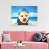 Portret van een Afrikaanse vrouw Canvas Afdruk (Insitu (Woonkamer))