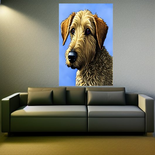 Portret van een Airedale Terrier | AI Art Poster