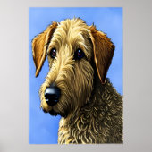 Portret van een Airedale Terrier | AI Art Poster (Voorkant)