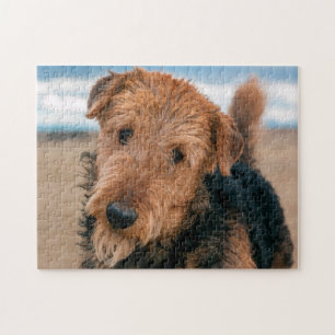 Portret van een Airedale Terrier Legpuzzel