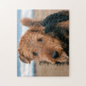 Portret van een Airedale Terrier Legpuzzel (Verticaal)