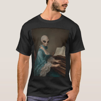 Portret van een Alien, naar verluidt een Sterfgebo T-shirt