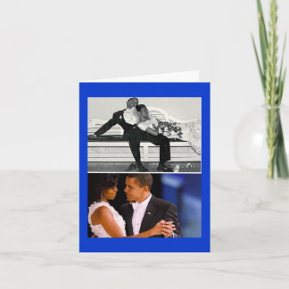 Portret van een Amerikaans Huwelijk Feestdagen Kaart