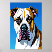 Portret van een Amerikaanse hond | AI Art Poster (Voorkant)