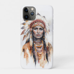 Portret van een Amerikaanse vrouw waterverf Pai Case-Mate iPhone Case