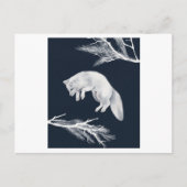 Portret van een Arctische vos met een witte tak Briefkaart (Voorkant)