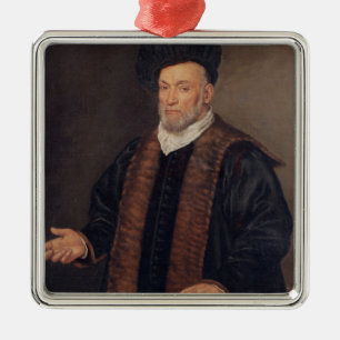 Portret van een arts metalen ornament