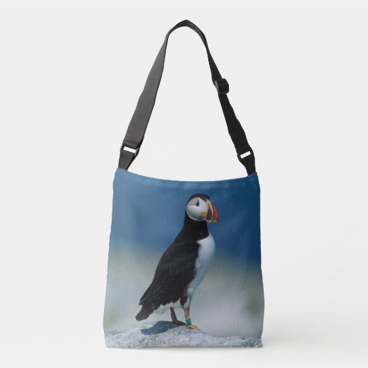 Portret van een Atlantische Puffin Crossbody Tas (Voorkant)