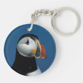 Portret van een Atlantische Puffin Sleutelhanger (Achterkant)