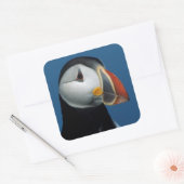 Portret van een Atlantische Puffin Vierkante Sticker (Envelop)