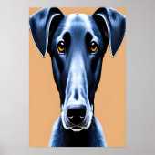 Portret van een Azawakh | AI Art Poster (Voorkant)