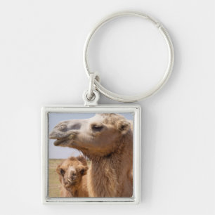 Portret van een Bactrische kameel Sleutelhanger