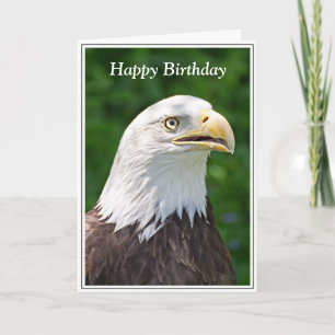 Portret van een Bald Eagle Happy Birthday Kaart