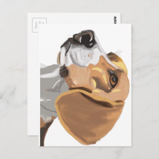 Portret van een Beagle Head Briefkaart (Voorkant / Achterkant)