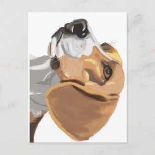 Portret van een Beagle Head Briefkaart