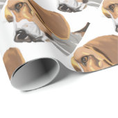 Portret van een Beagle Head Cadeaupapier (Rol Hoek)
