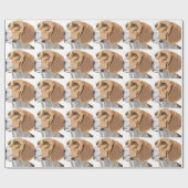Portret van een Beagle kop Cadeaupapier (Vlak)