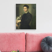 Portret van een beeldhouwer canvas afdruk (Insitu (Woonkamer))