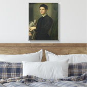 Portret van een beeldhouwer canvas afdruk (Insitu (Slaapkamer))