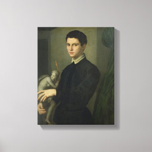 Portret van een beeldhouwer canvas afdruk