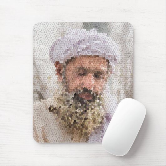 Portret van een bejaarde Afghaan Muismat (Met muis)