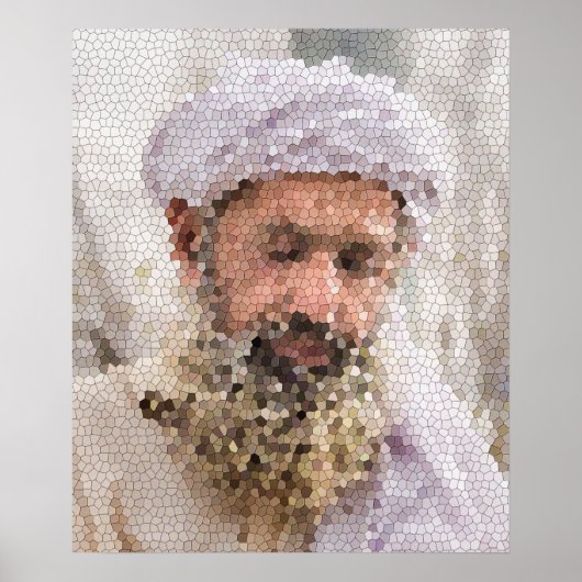 Portret van een bejaarde Afghaan Poster (Voorkant)