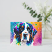 Portret van een Bernese Mountain Dog Briefkaart (Staand voorkant)