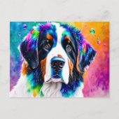 Portret van een Bernese Mountain Dog Briefkaart (Voorkant)