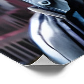 Portret van een blauwe buitenaardse met een zonneb poster (Hoek)