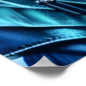 Portret van een blauwe buitenaardse met gele ogen  poster (Hoek)