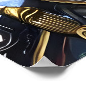 Portret van een blauwe buitenaardse met wit haar | poster (Hoek)