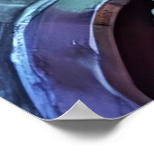 Portret van een blauwe buitenaardse vrouw | AI Art Poster (Hoek)