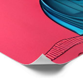 Portret van een blauwe kat | AI Art Poster (Hoek)